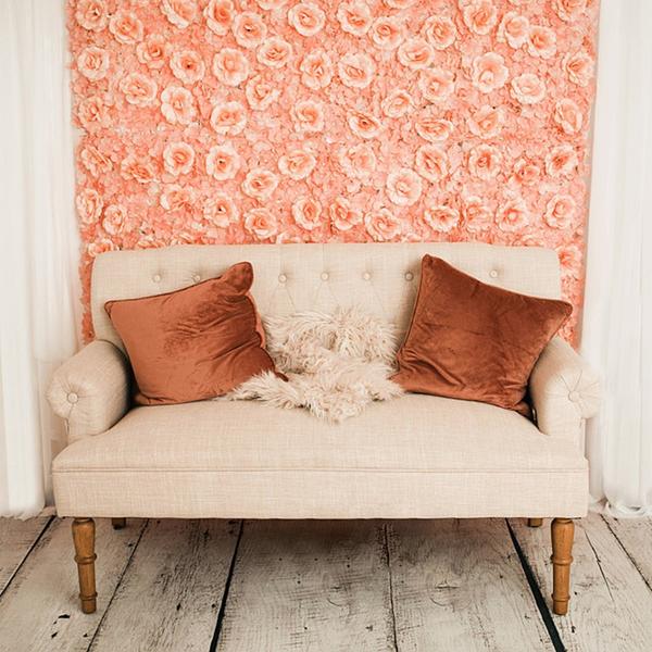 4 pcs Silk Roses and Hydrangea Flowers Wall Backdrop Panels Wedding Decorations