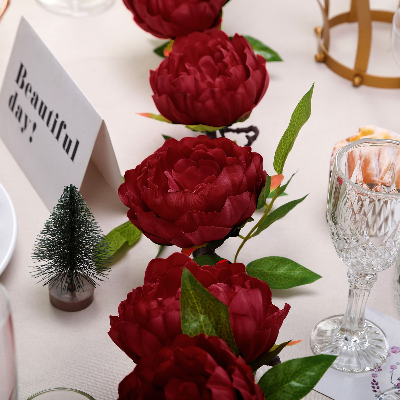 6 feet Garland Silk Rose Flowers Leaves Wedding Party Decorations Home Supplies - Picture 38 of 38