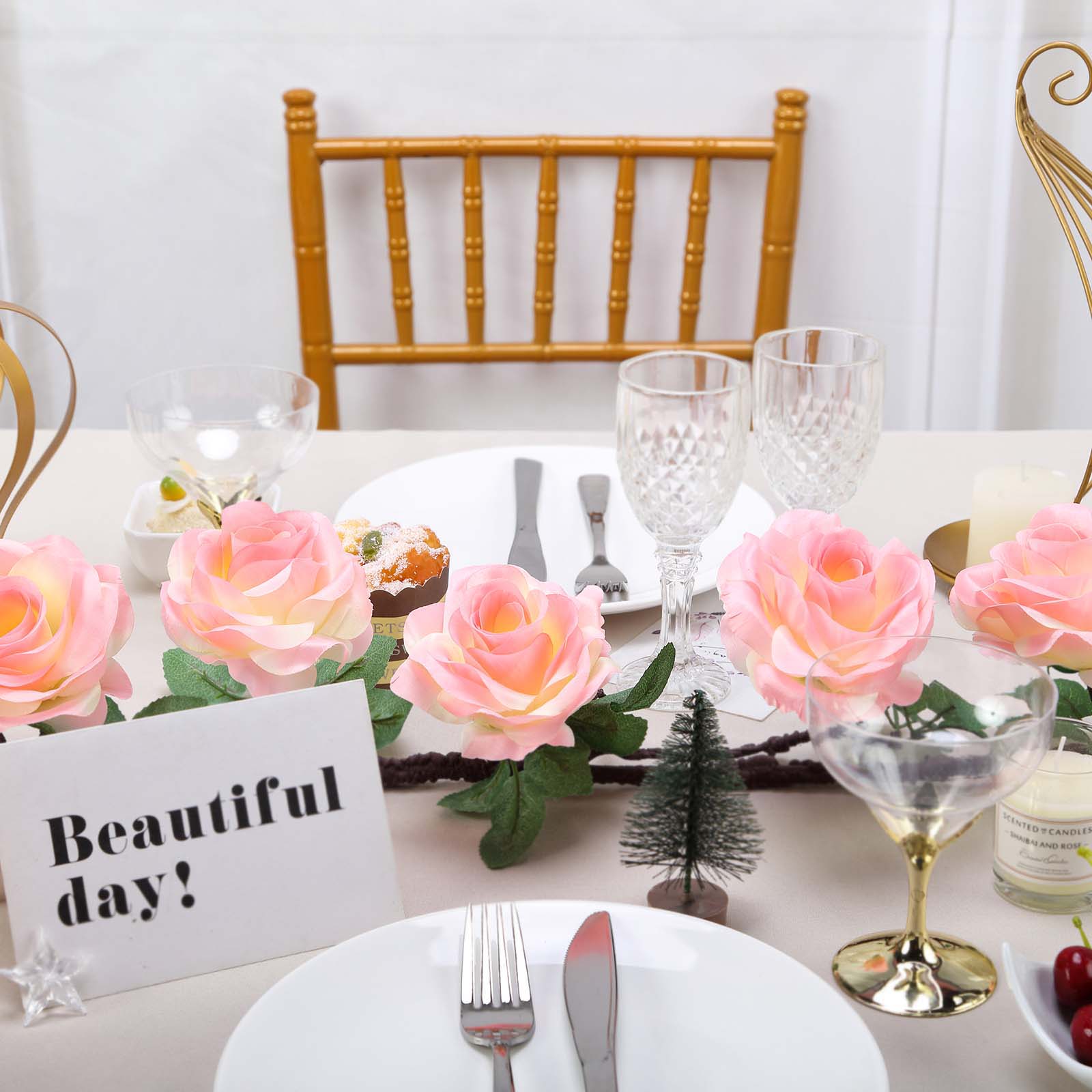 6 feet Garland Silk Rose Flowers Leaves Wedding Party Decorations Home Supplies - Picture 15 of 38