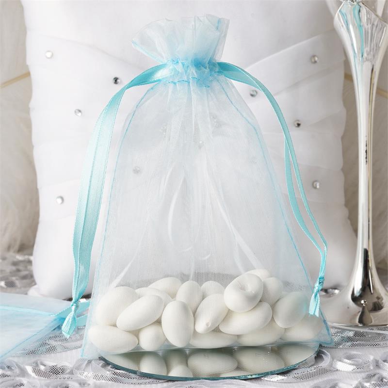 100 pcs 5x7 inch ORGANZA BAGS Pouches - Wedding FAVORS Drawstring Gift Packaging - Picture 8 of 98