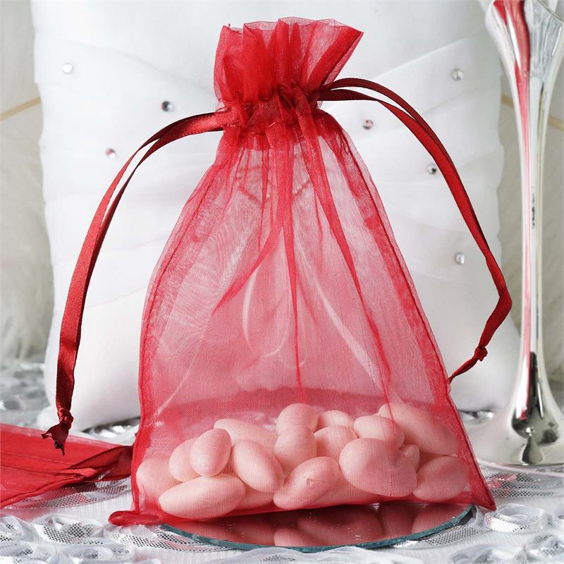 100 pcs 5x7 inch ORGANZA BAGS Pouches - Wedding FAVORS Drawstring Gift Packaging - Picture 18 of 98