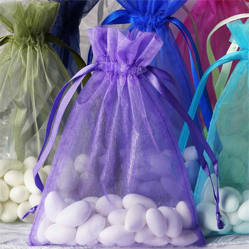100 pcs 5x7 inch ORGANZA BAGS Pouches - Wedding FAVORS Drawstring Gift Packaging - Picture 6 of 98