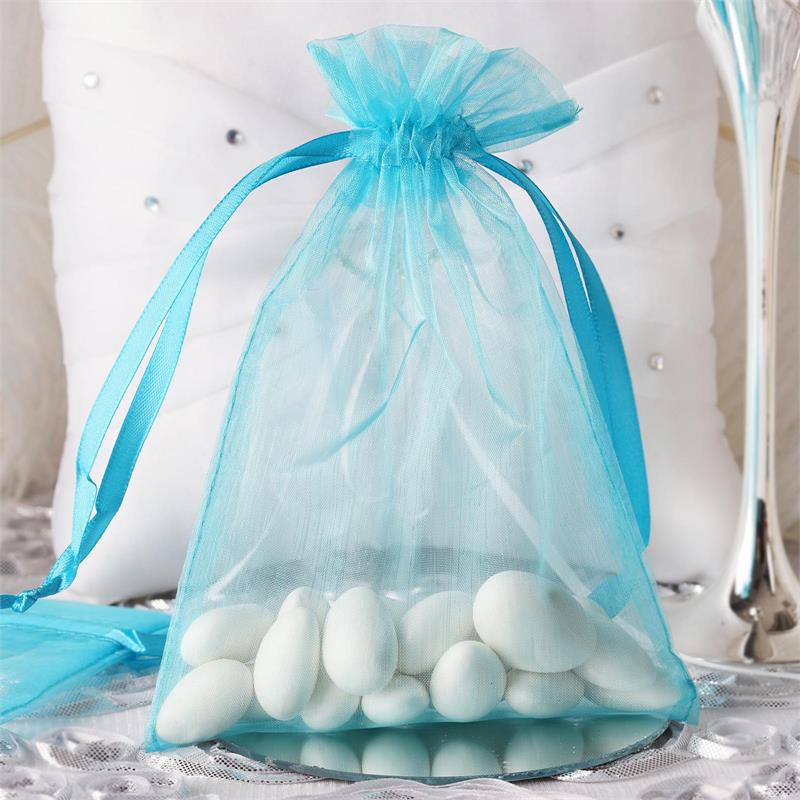 100 pcs 5x7 inch ORGANZA BAGS Pouches - Wedding FAVORS Drawstring Gift Packaging - Picture 79 of 98