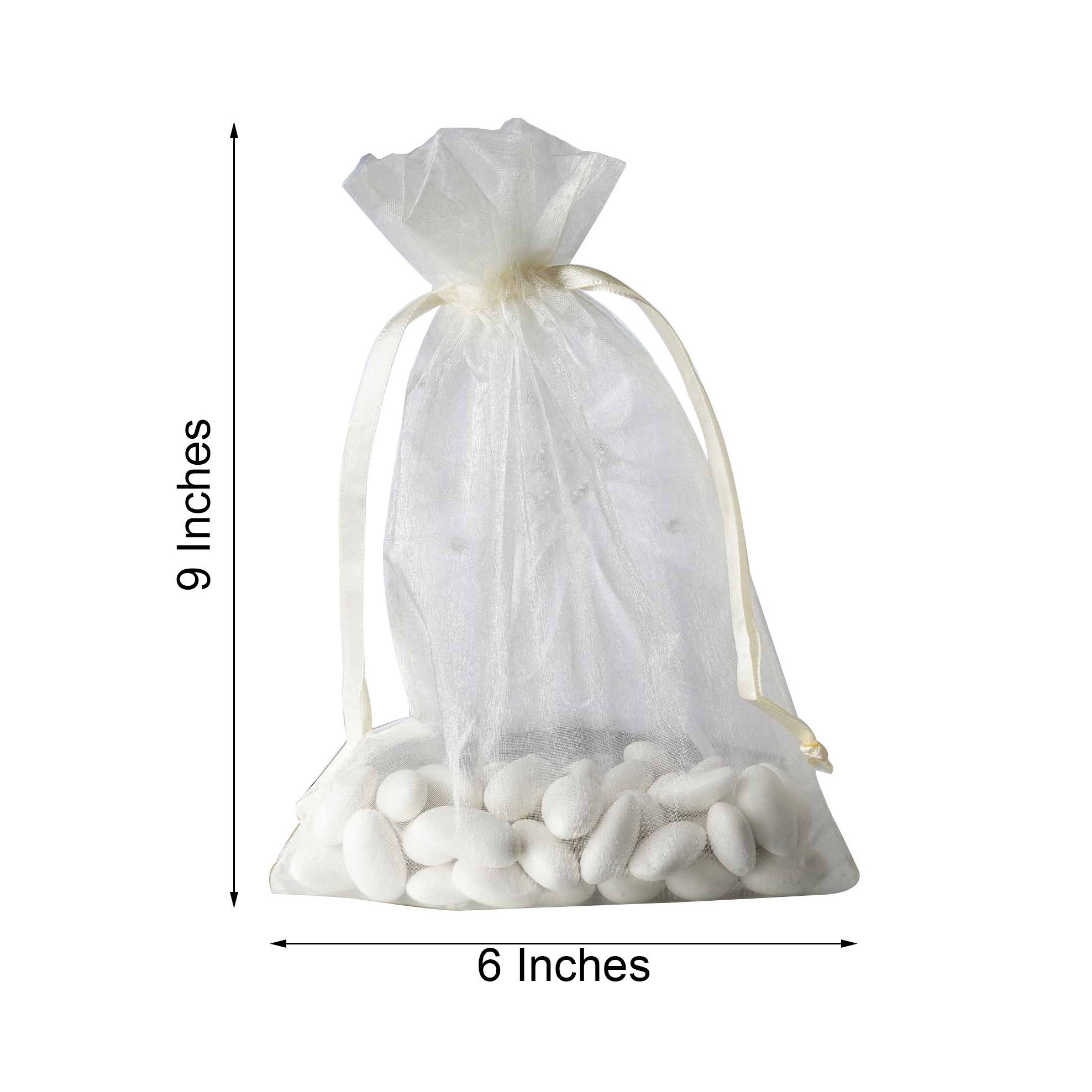 100 pcs 6x9 inch ORGANZA Fabric BAGS - Wedding FAVORS Drawstring Gift Pouch - Picture 37 of 71