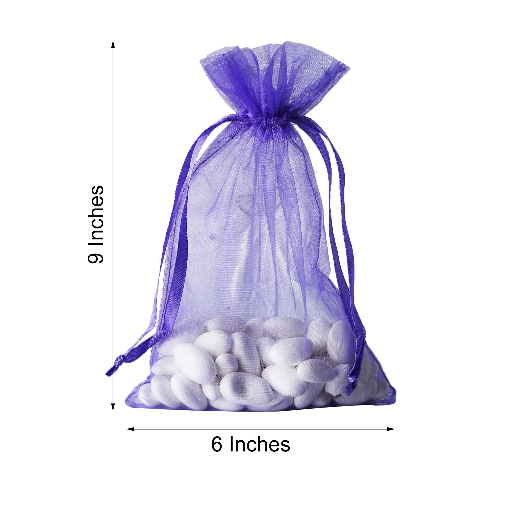 100 pcs 6x9 inch ORGANZA Fabric BAGS - Wedding FAVORS Drawstring Gift Pouch - Picture 53 of 71