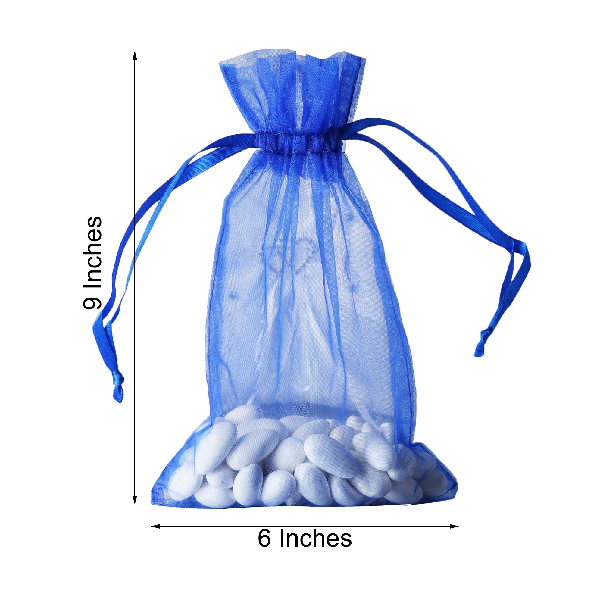 100 pcs 6x9 inch ORGANZA Fabric BAGS - Wedding FAVORS Drawstring Gift Pouch - Picture 61 of 71