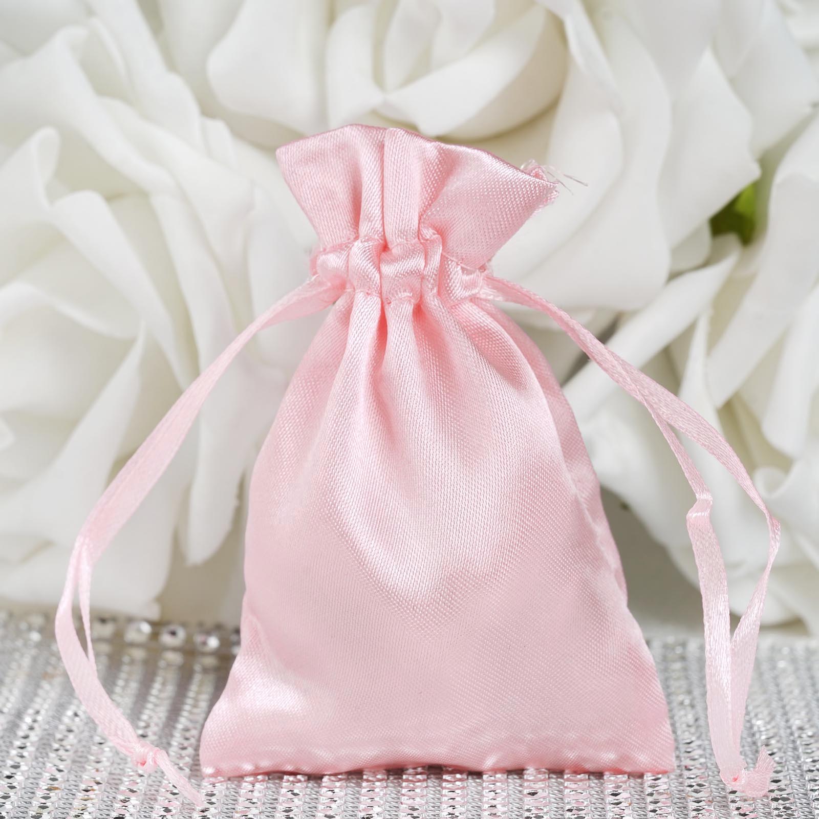 60 pcs 3x4 inch SATIN Drawstring FAVOR BAGS - Wedding Gift Pouches Packaging - Picture 8 of 87