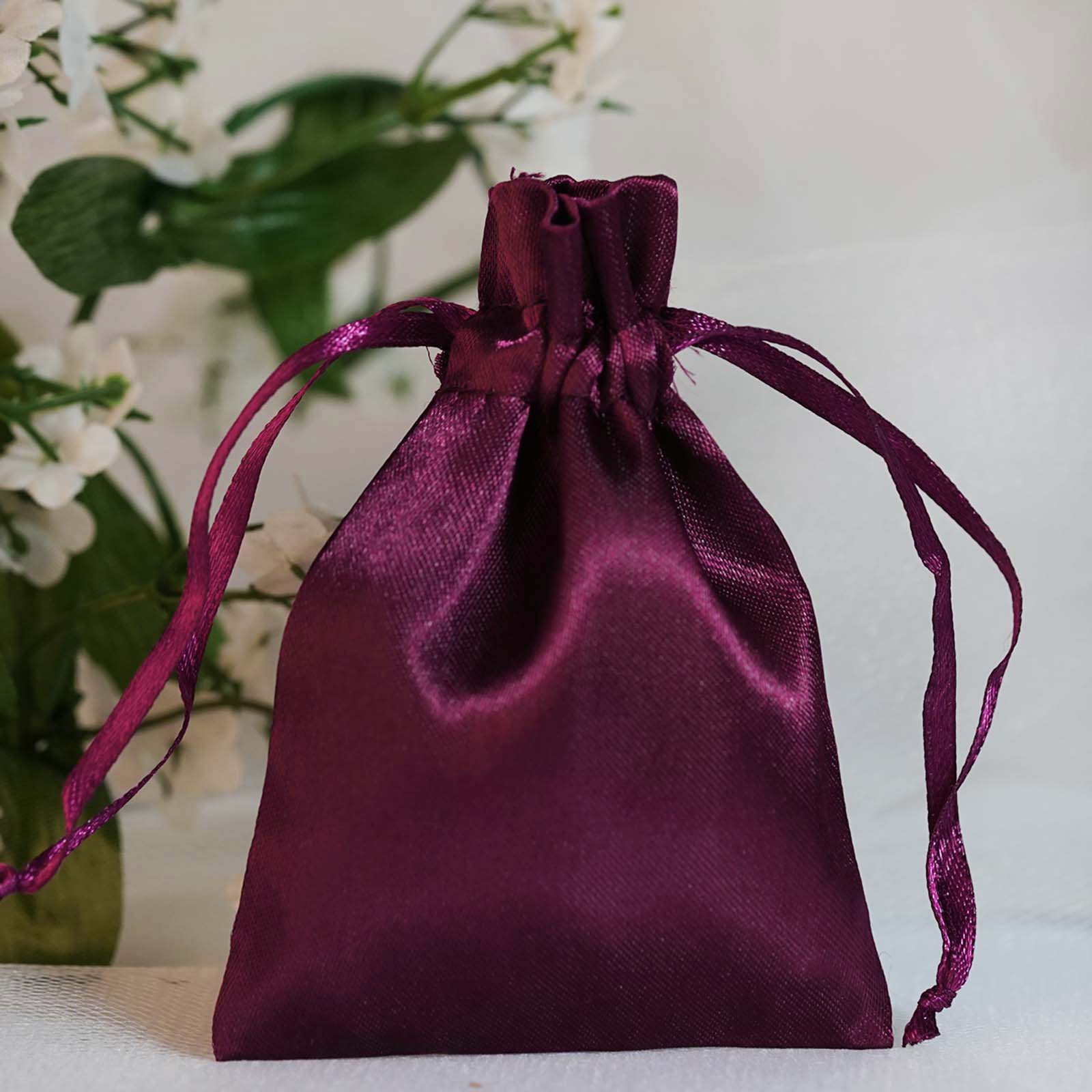 60 pcs 3x4 inch SATIN Drawstring FAVOR BAGS - Wedding Gift Pouches Packaging - Picture 28 of 87