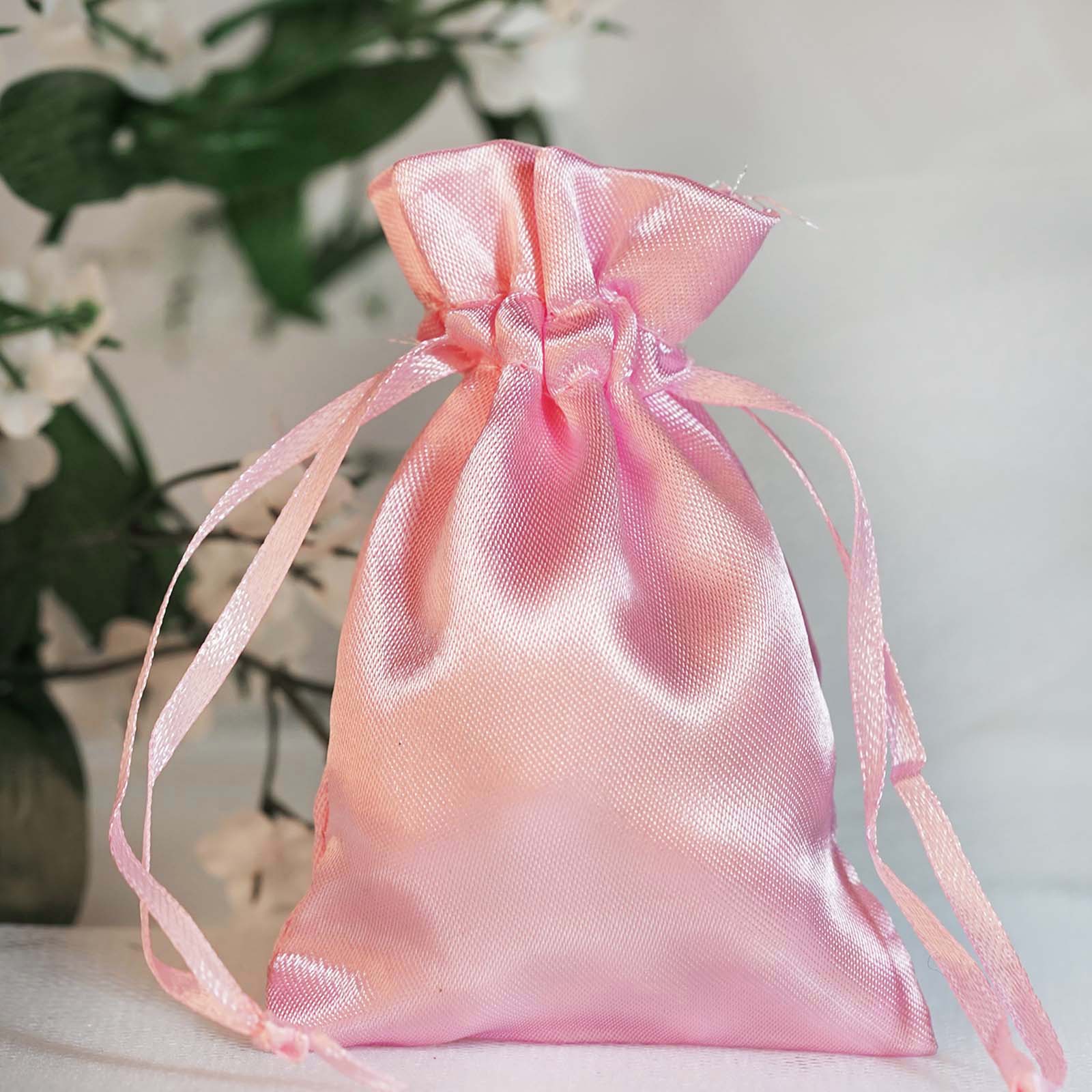 60 pcs 3x4 inch SATIN Drawstring FAVOR BAGS - Wedding Gift Pouches Packaging - Picture 48 of 87