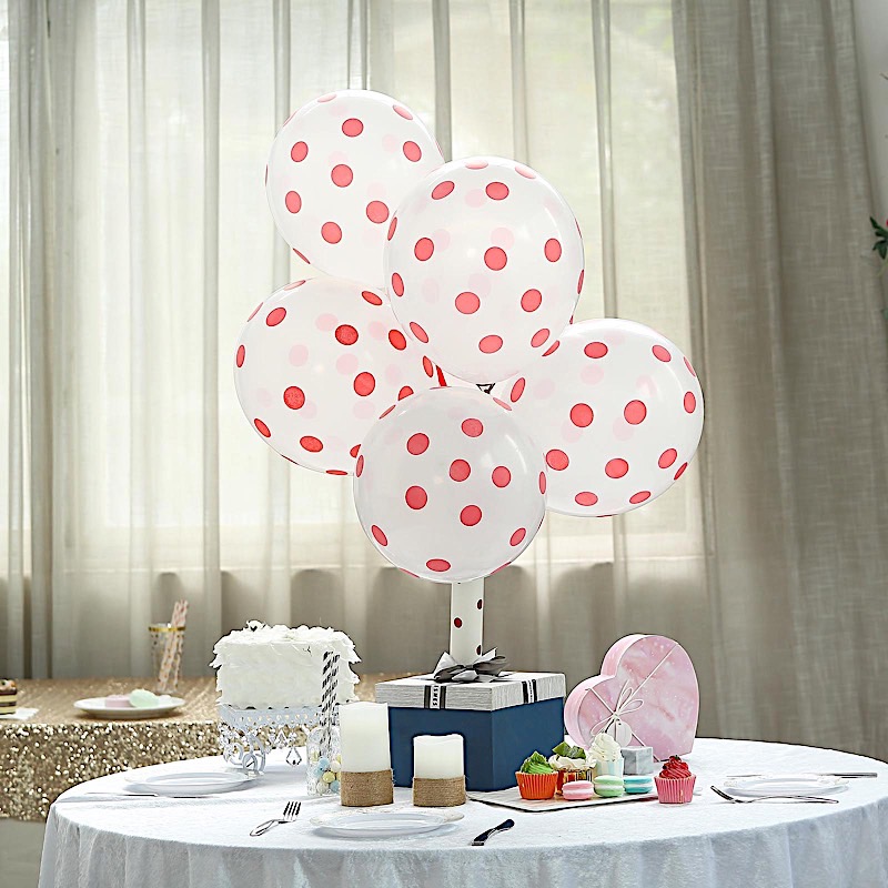 100 pcs Polka Dots 12" Metallic Latex Balloons PARTY DECORATIONS Supplies SALE - Picture 17 of 17