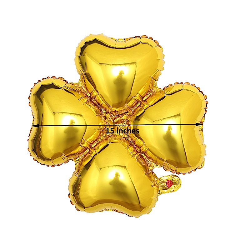 15-Inch wide Clover Mylar Foil Balloons Party Wedding Decorations Supplies - Picture 13 of 38