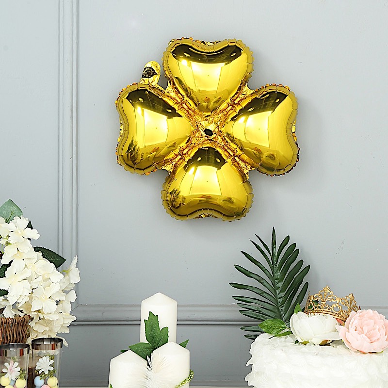 15-Inch wide Clover Mylar Foil Balloons Party Wedding Decorations Supplies - Picture 9 of 38