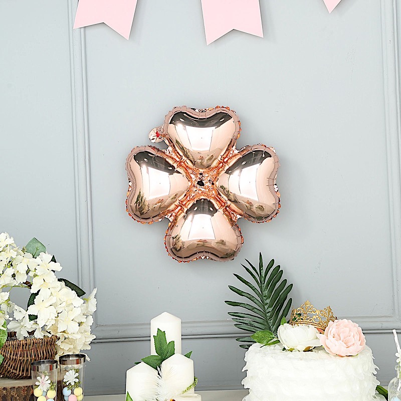 15-Inch wide Clover Mylar Foil Balloons Party Wedding Decorations Supplies - Picture 21 of 38