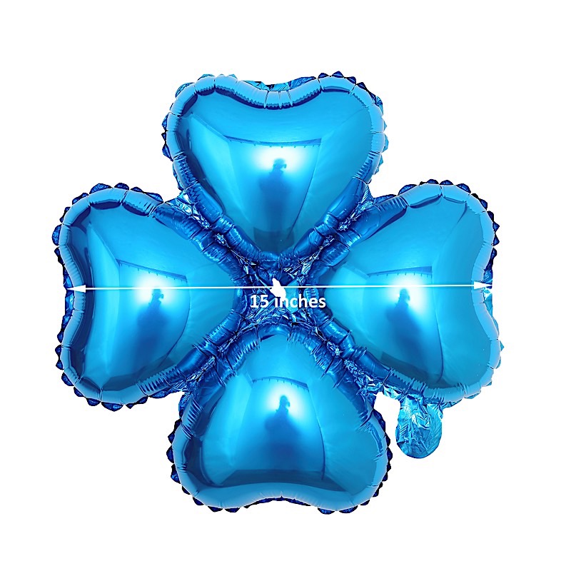 15-Inch wide Clover Mylar Foil Balloons Party Wedding Decorations Supplies - Picture 31 of 38