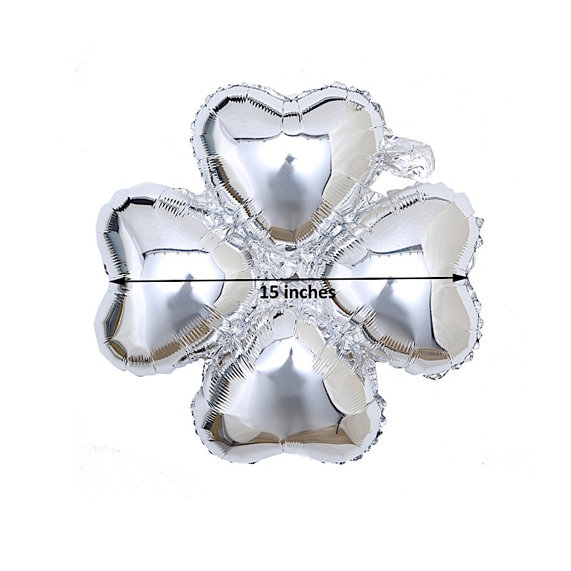 15-Inch wide Clover Mylar Foil Balloons Party Wedding Decorations Supplies - Picture 37 of 38