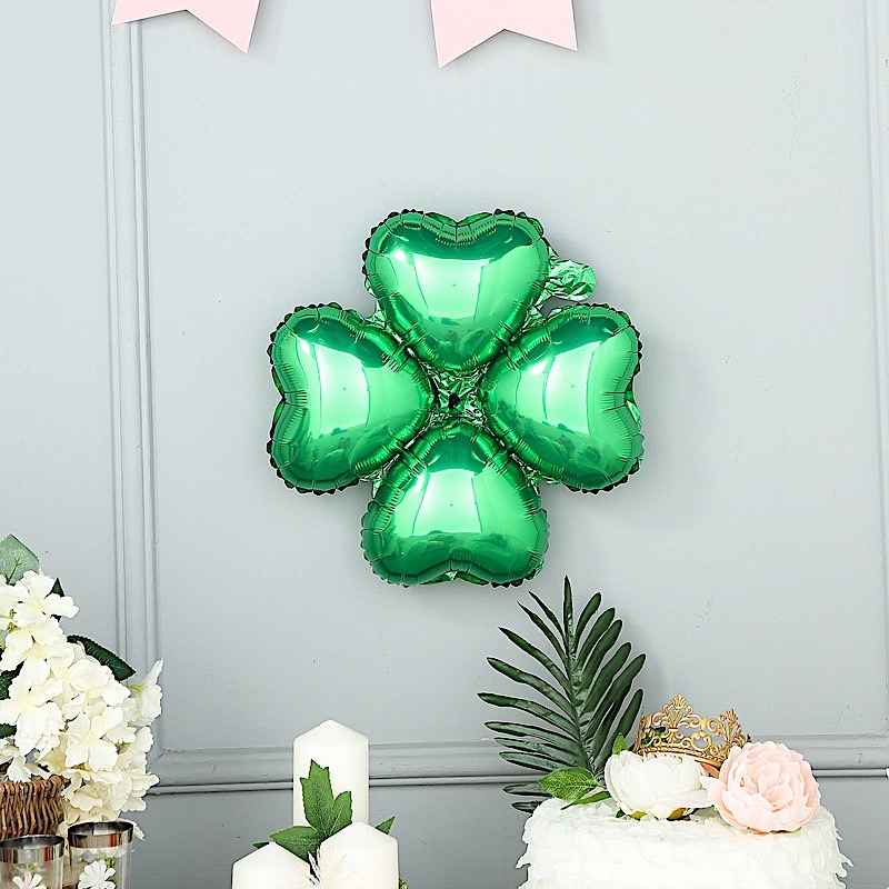 15-Inch wide Clover Mylar Foil Balloons Party Wedding Decorations Supplies - Picture 15 of 38