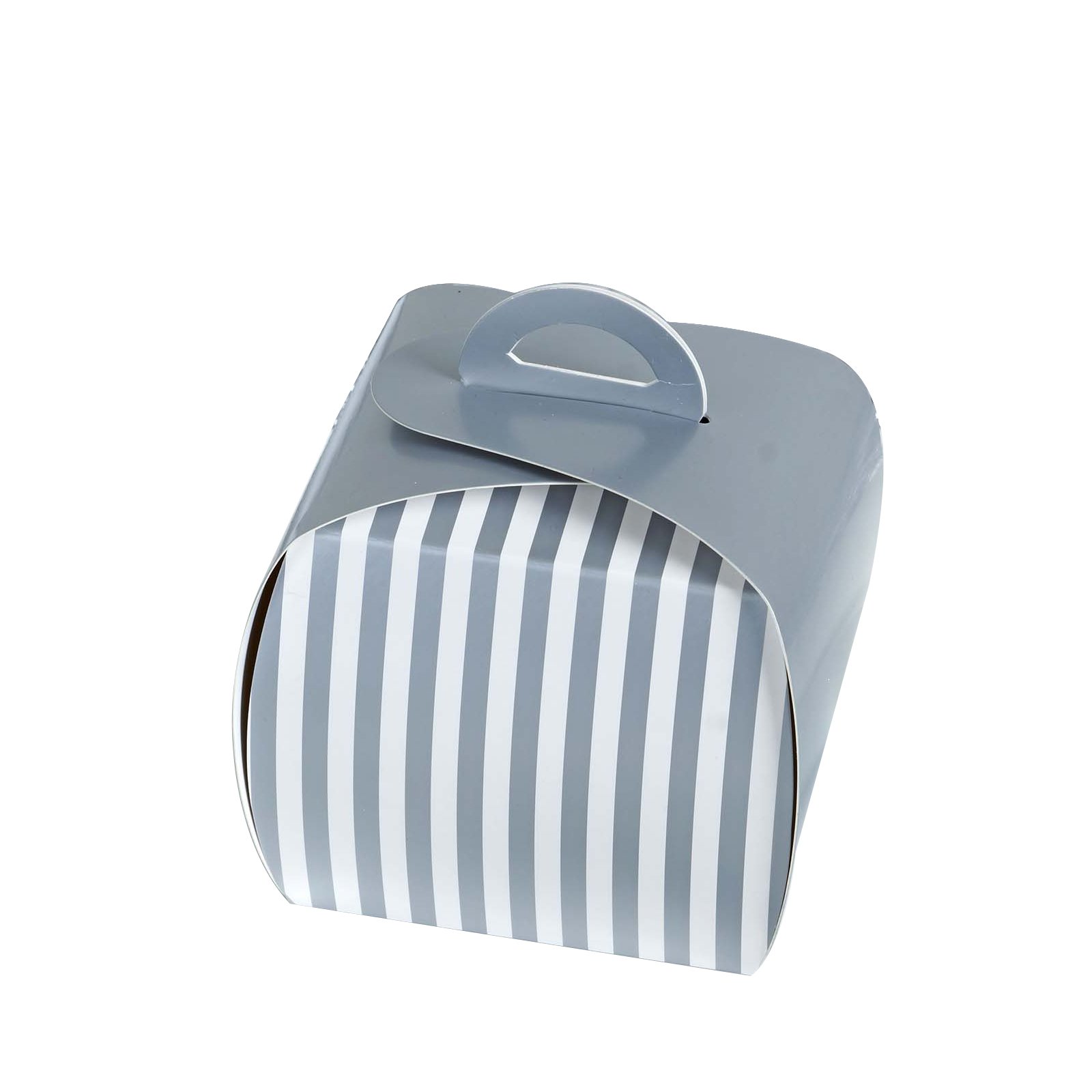3.5"x3"x3.5" FAVOR BOXES Striped Cupcake Purse Tote 3.5"x3"x3.5" FAVOR BOXES Striped Cupcake Purse Tote