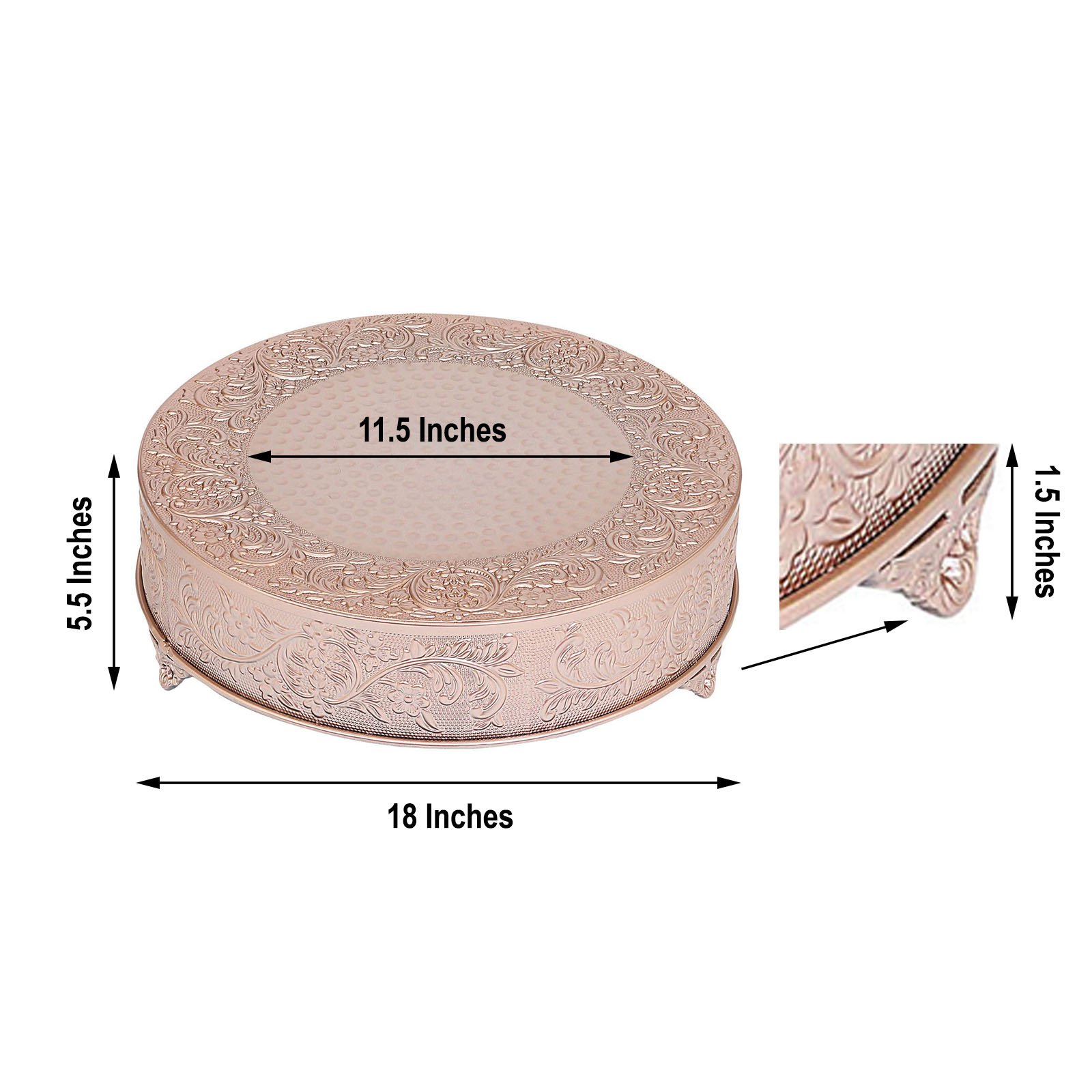 thumbnail 15 - 18-Inch wide Round Embossed Cake Stand Riser Wedding Decorations Supplies SALE