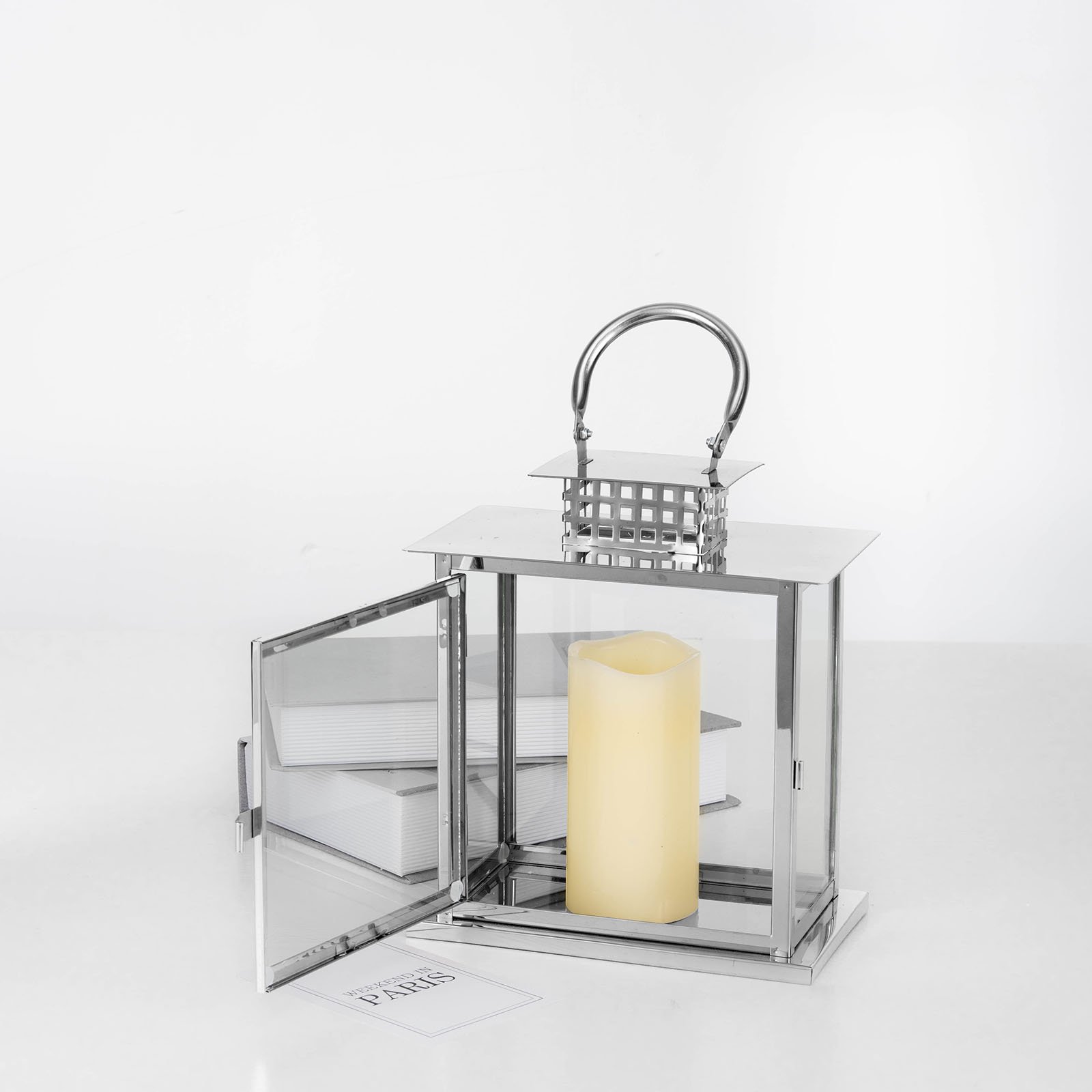 GOLD 8" tall Metal Lantern Candle Holder Party Wedding Home Events