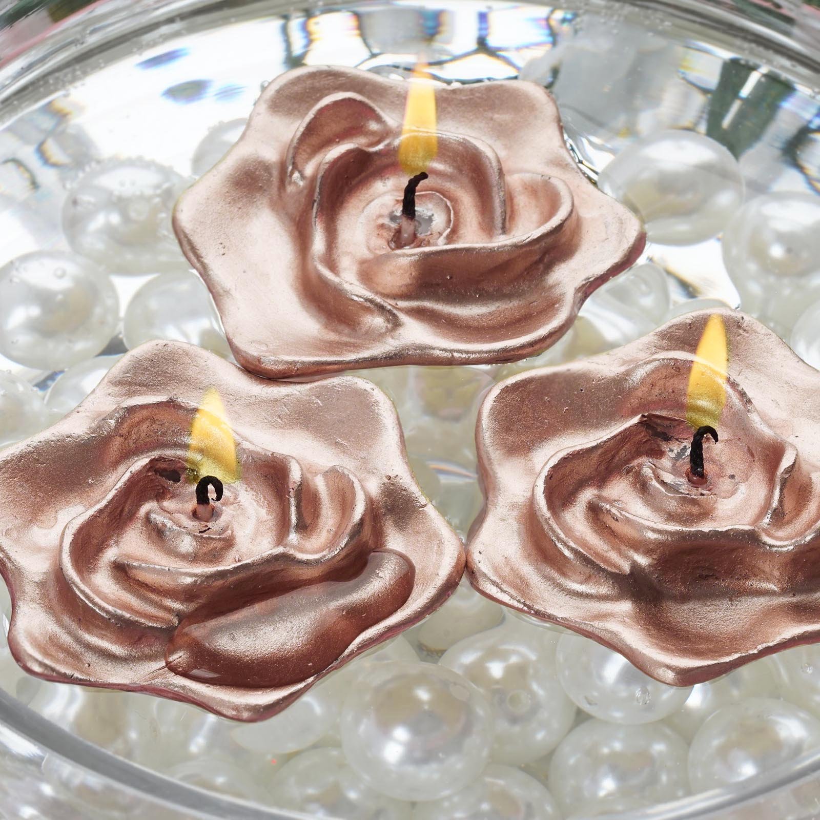 2.5" wide Wedding Roses Flowers Floating Candles Centerpieces Decorations SALE - Picture 16 of 22