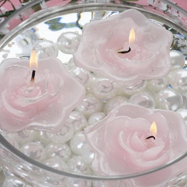 2.5" wide Wedding Roses Flowers Floating Candles Centerpieces Decorations SALE - Picture 13 of 22