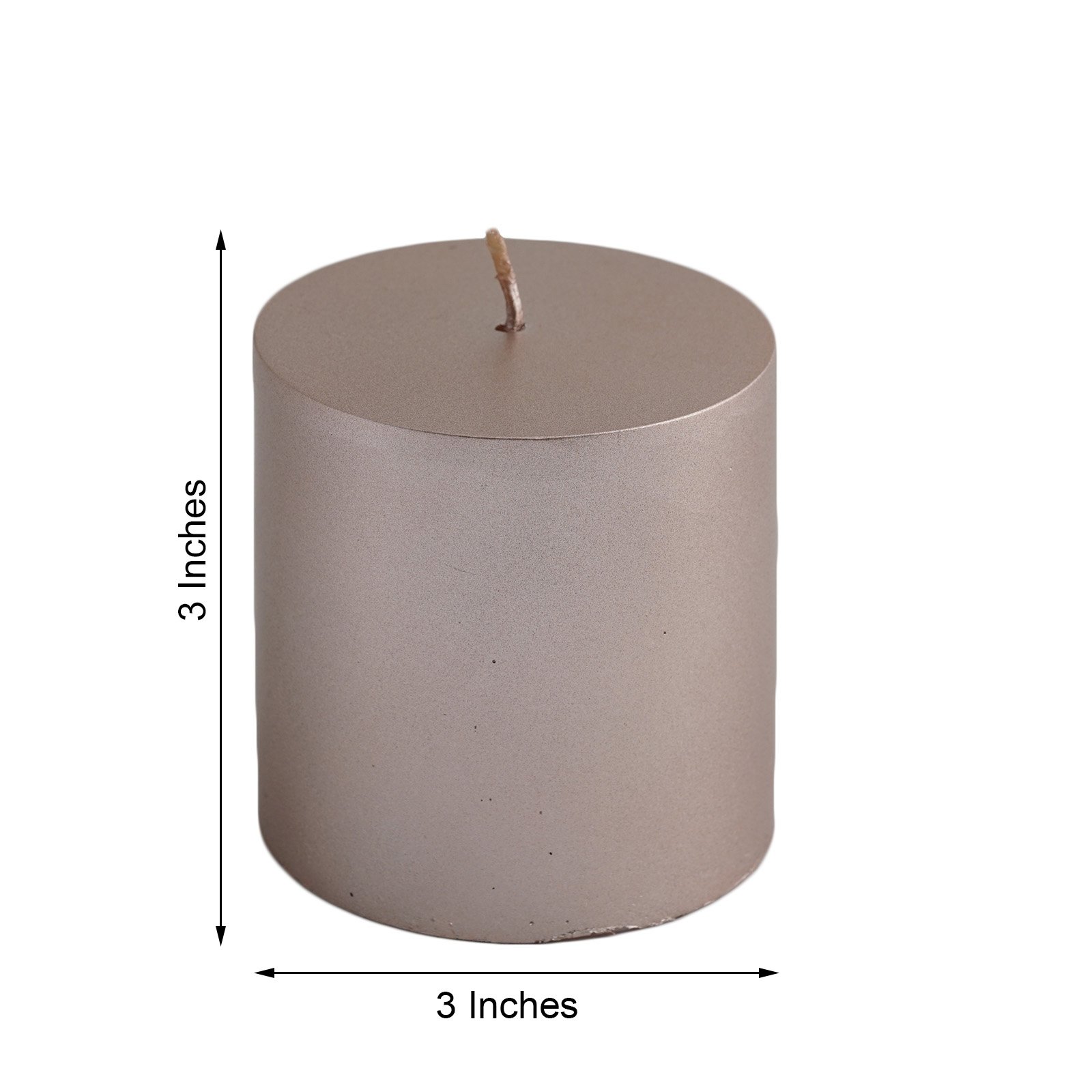 3Inch tall Unscented Round Pillar Candles Home Wedding Events