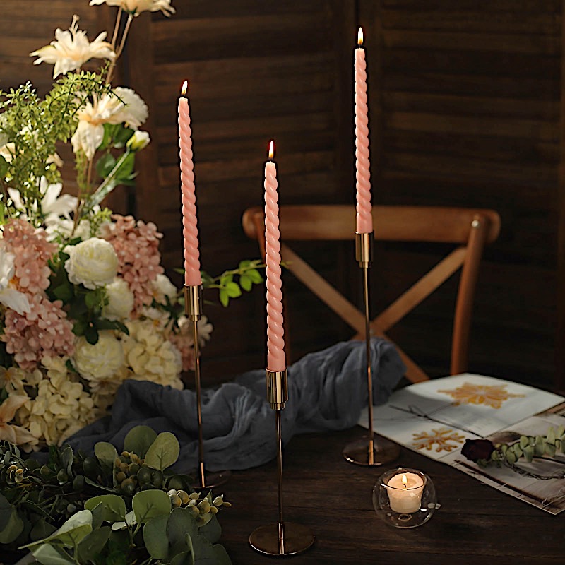 12 Unscented 11 in Long Spiral Premium Wax Taper CANDLES Party Home Decorations - Picture 20 of 82