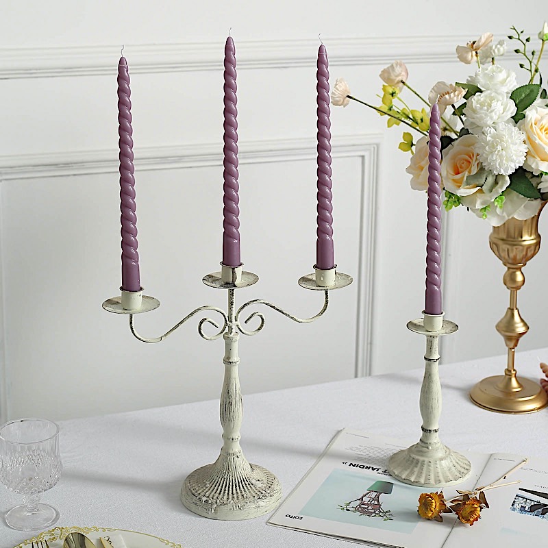 12 Unscented 11 in Long Spiral Premium Wax Taper CANDLES Party Home Decorations - Picture 67 of 82