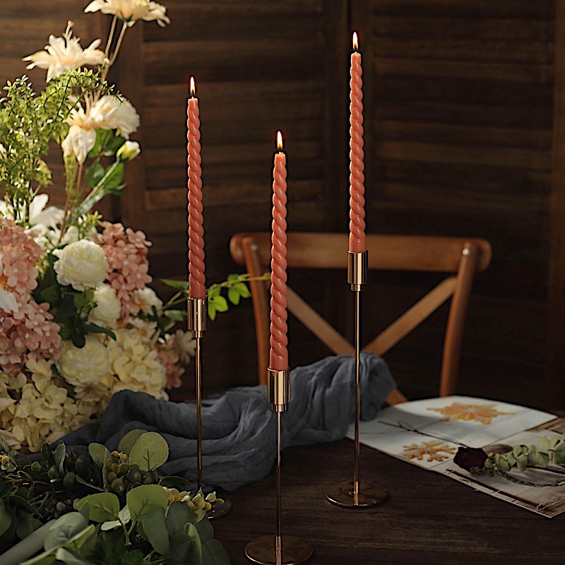 12 Unscented 11 in Long Spiral Premium Wax Taper CANDLES Party Home Decorations - Picture 36 of 82