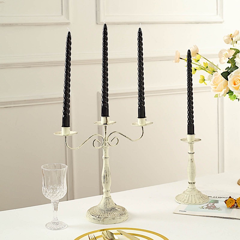 12 Unscented 11 in Long Spiral Premium Wax Taper CANDLES Party Home Decorations - Picture 11 of 82