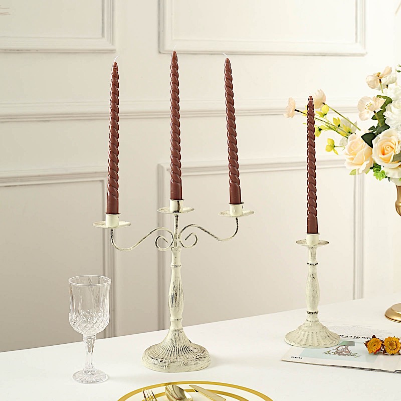 12 Unscented 11 in Long Spiral Premium Wax Taper CANDLES Party Home Decorations - Picture 43 of 82
