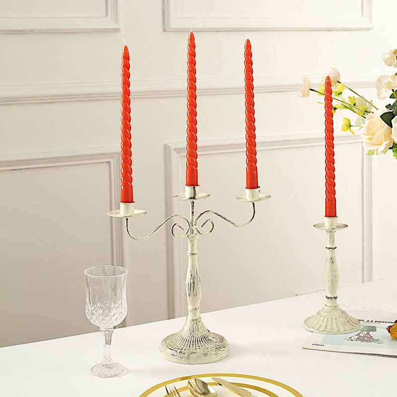12 Unscented 11 in Long Spiral Premium Wax Taper CANDLES Party Home Decorations - Picture 59 of 82