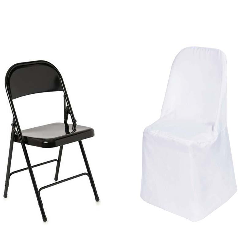100 Polyester Folding CHAIR COVERS Wedding Banquet Party Slipcover Decorations - Picture 131 of 134