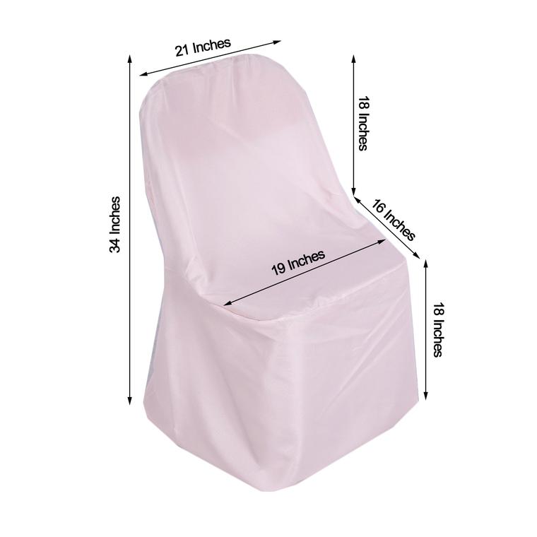 100 Polyester Folding CHAIR COVERS Wedding Banquet Party Slipcover Decorations - Picture 22 of 134