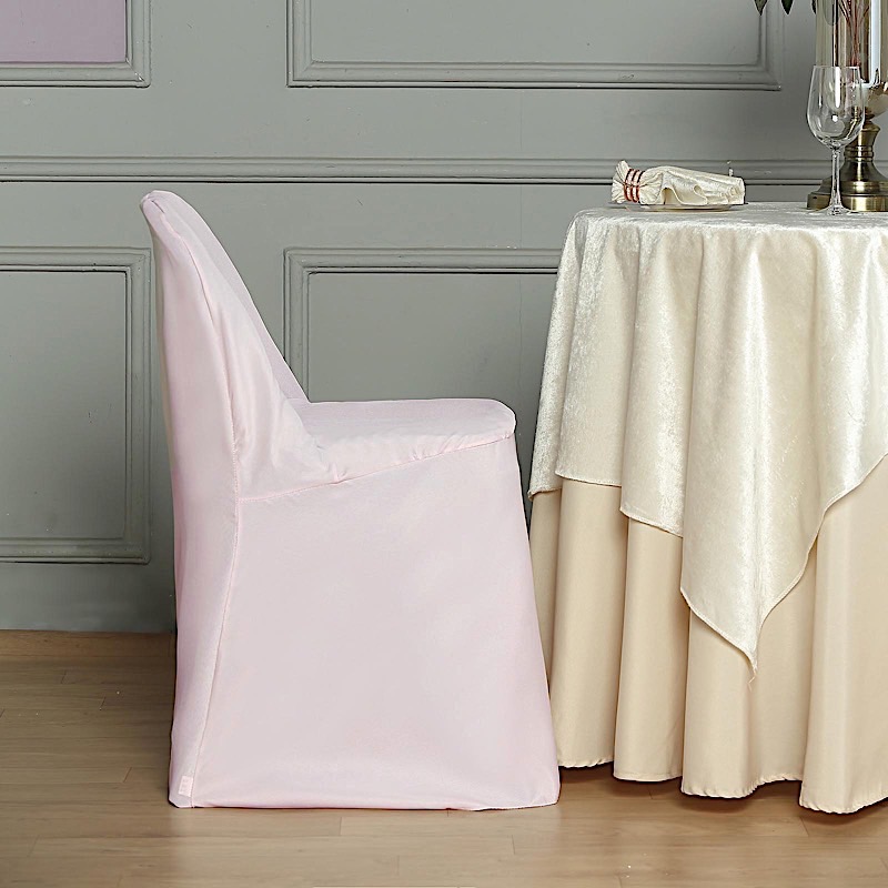 100 Polyester Folding CHAIR COVERS Wedding Banquet Party Slipcover Decorations - Picture 17 of 134