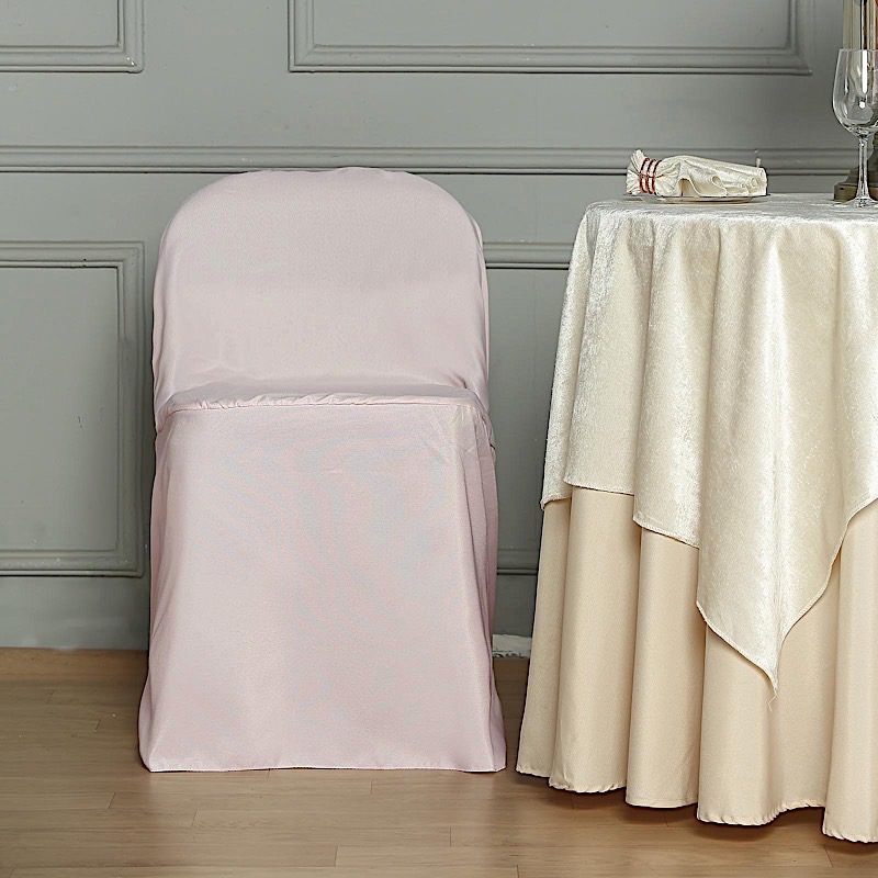 100 Polyester Folding CHAIR COVERS Wedding Banquet Party Slipcover Decorations - Picture 16 of 134