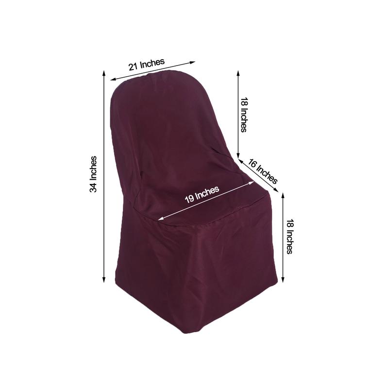 100 Polyester Folding CHAIR COVERS Wedding Banquet Party Slipcover Decorations - Picture 29 of 134