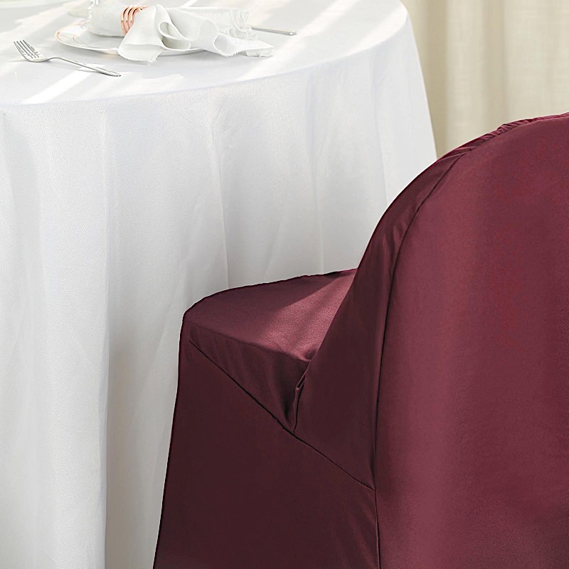 100 Polyester Folding CHAIR COVERS Wedding Banquet Party Slipcover Decorations - Picture 27 of 134