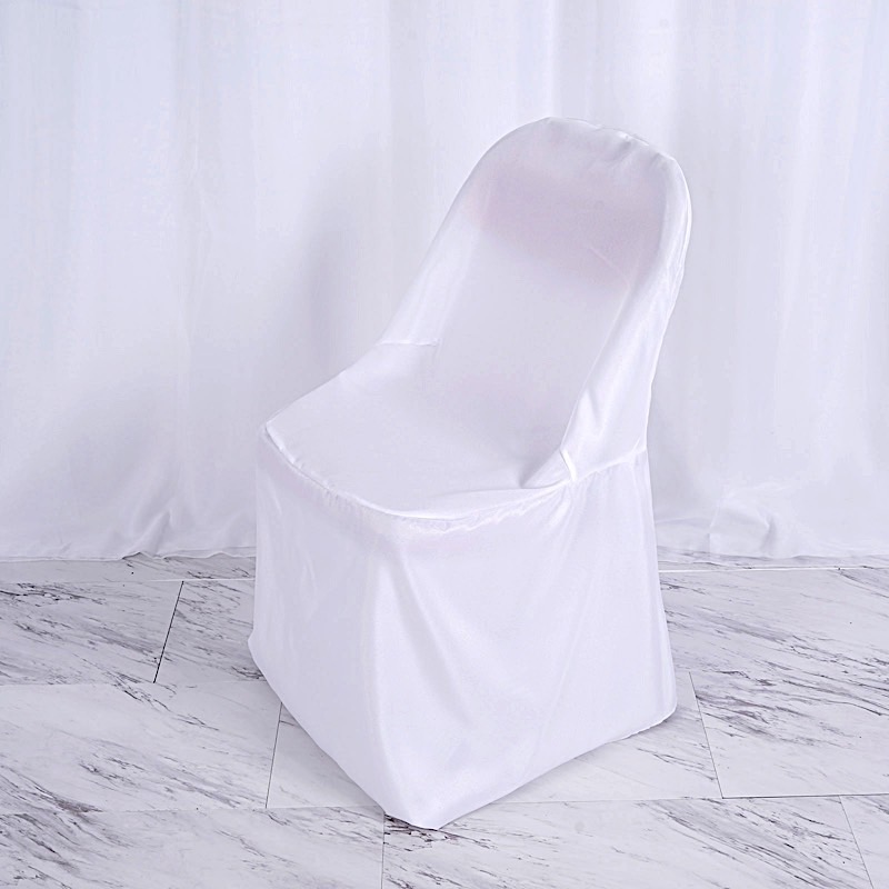 100 Polyester Folding CHAIR COVERS Wedding Banquet Party Slipcover Decorations - Picture 134 of 134