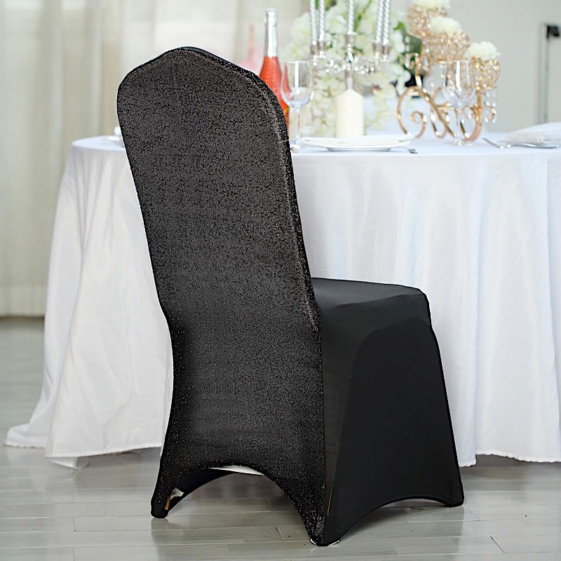 Metallic Spandex STRETCHABLE CHAIR COVERS Wedding Slipcover Decorations