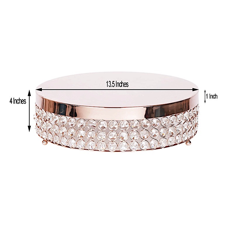 13.5" wide Metal Beaded CAKE STAND Wedding Party Home Birthday Decorations SALE - Picture 12 of 21