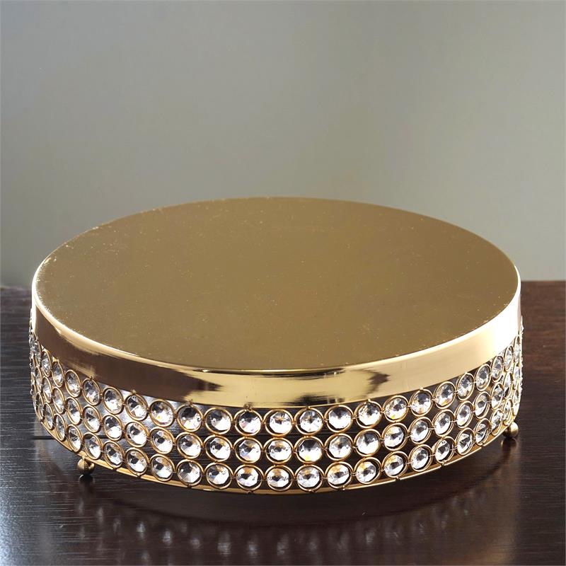 13.5" wide Metal Beaded CAKE STAND Wedding Party Home Birthday Decorations SALE - Picture 3 of 21
