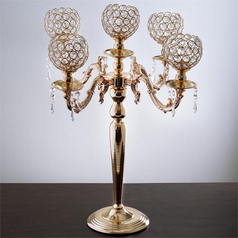 1 pc 25" tall Faux Crystal CANDLE HOLDER Centerpiece Wedding Decorations SALE