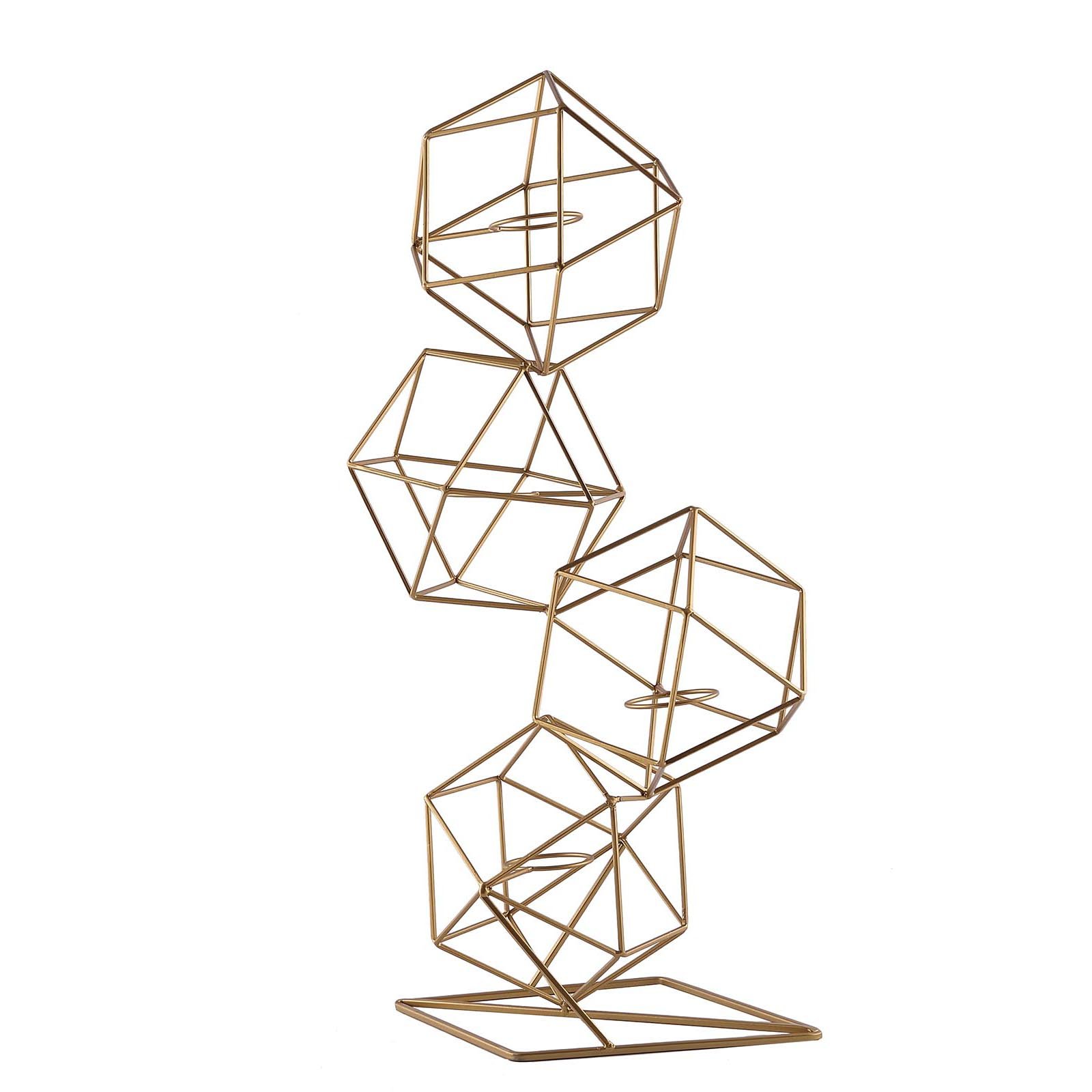 25.5-Inch tall Jointed Geometric Stand with Tealight ...