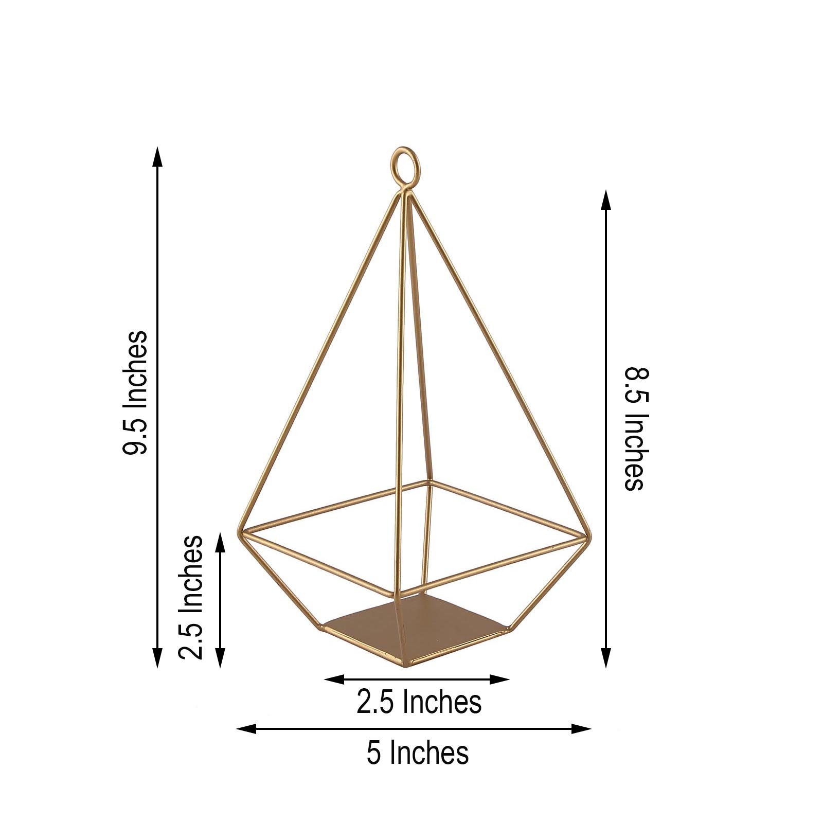 9.5-Inch tall Geometric Hanging Candle Holders Party Events Centerpieces Sale - Picture 7 of 14