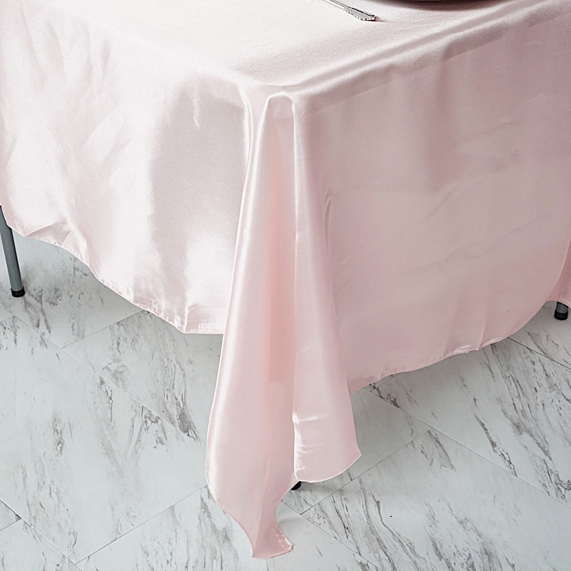 72 inches Square SATIN TABLE OVERLAYS Wedding Catering Event Dinner Decorations - Picture 40 of 244