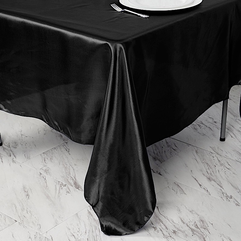 72 inches Square SATIN TABLE OVERLAYS Wedding Catering Event Dinner Decorations - Picture 27 of 244