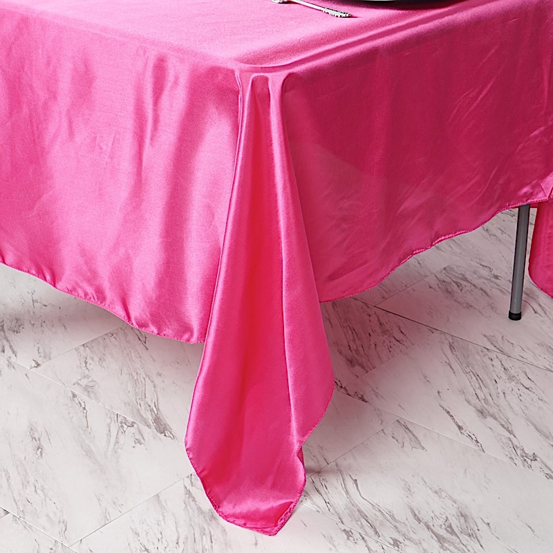 72 inches Square SATIN TABLE OVERLAYS Wedding Catering Event Dinner Decorations - Picture 91 of 244