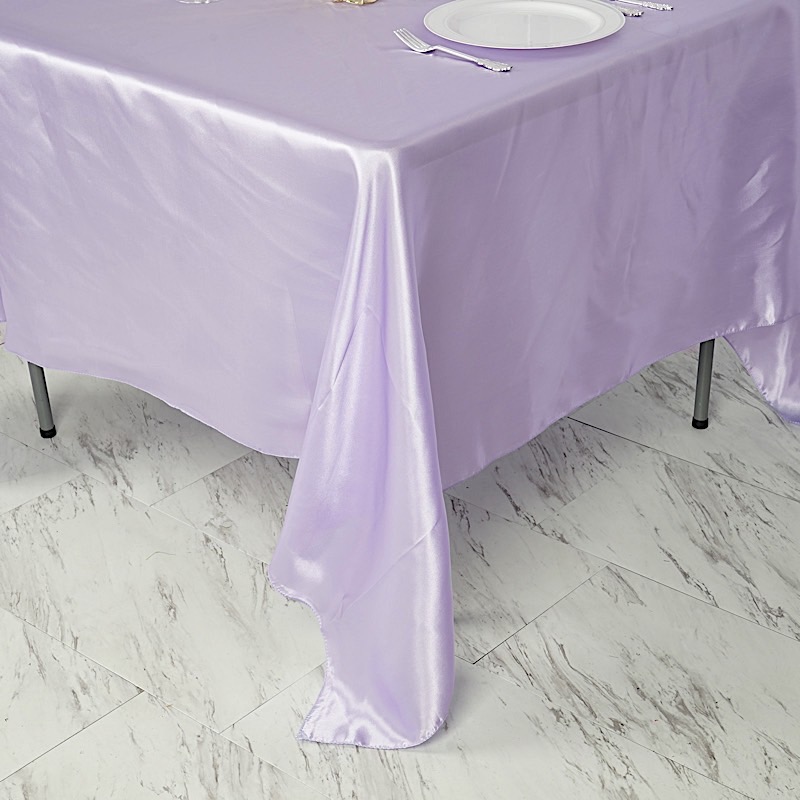 72 inches Square SATIN TABLE OVERLAYS Wedding Catering Event Dinner Decorations - Picture 119 of 244