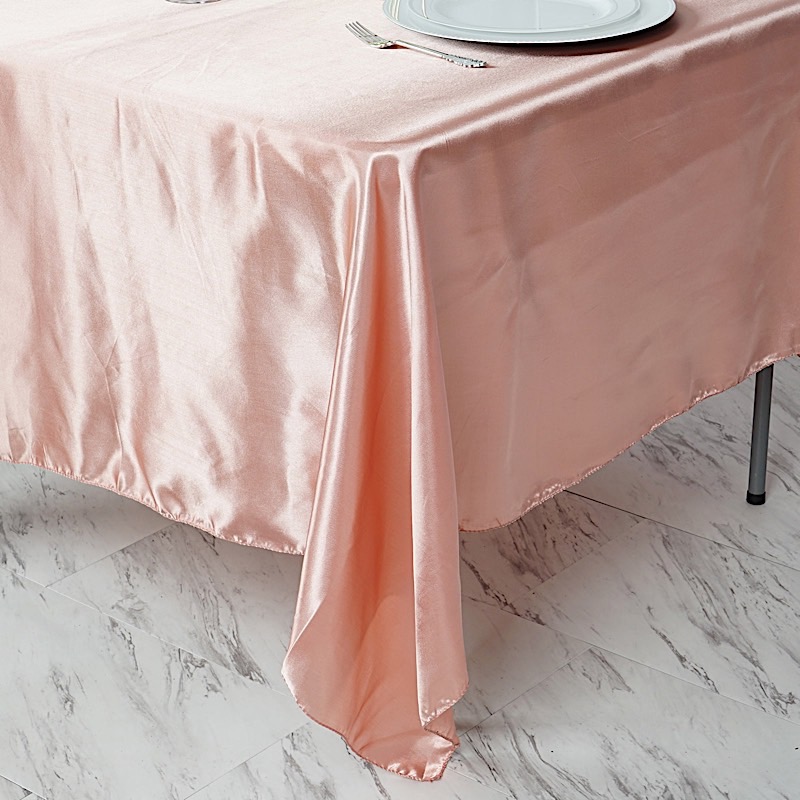 72 inches Square SATIN TABLE OVERLAYS Wedding Catering Event Dinner Decorations - Picture 125 of 244